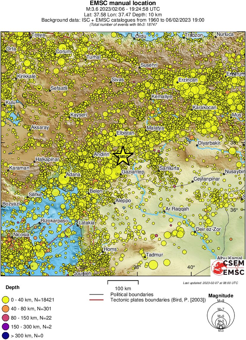 regional historical seismicity