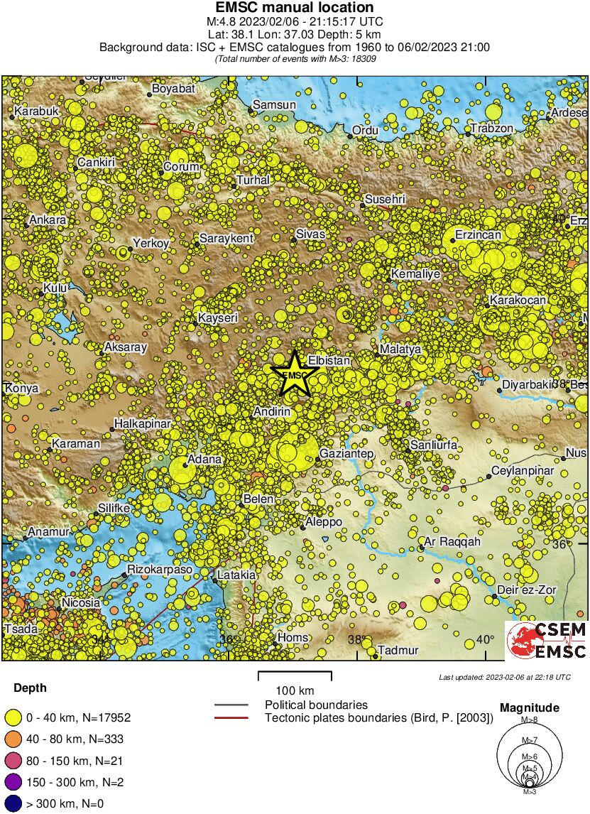 regional historical seismicity