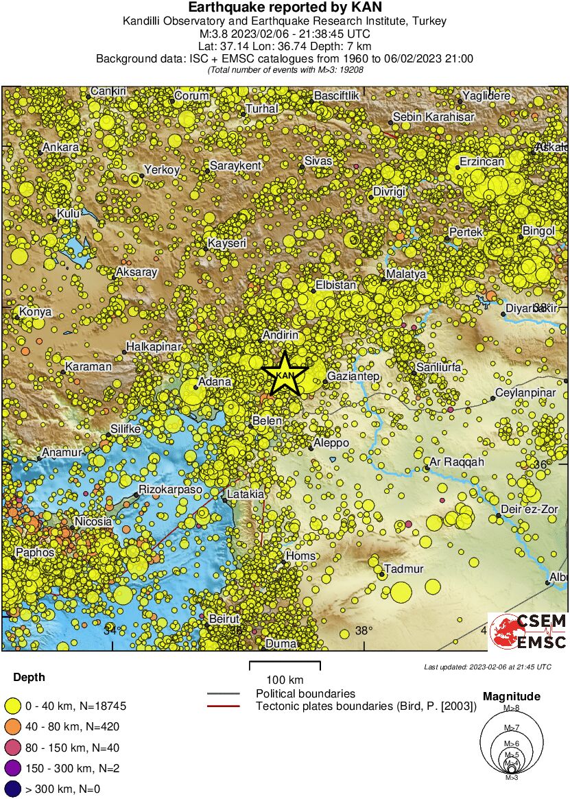 regional historical seismicity
