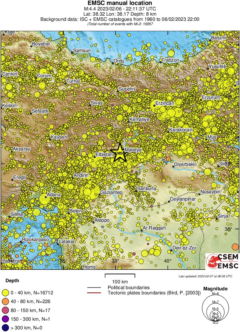 regional historical seismicity