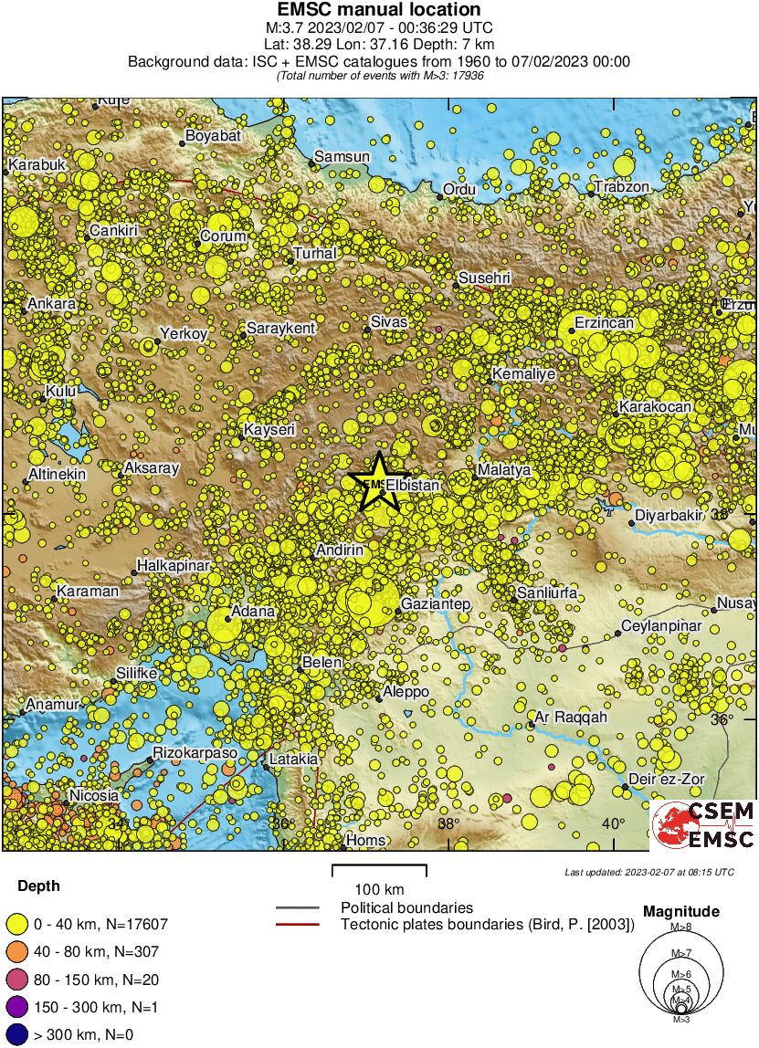 regional historical seismicity