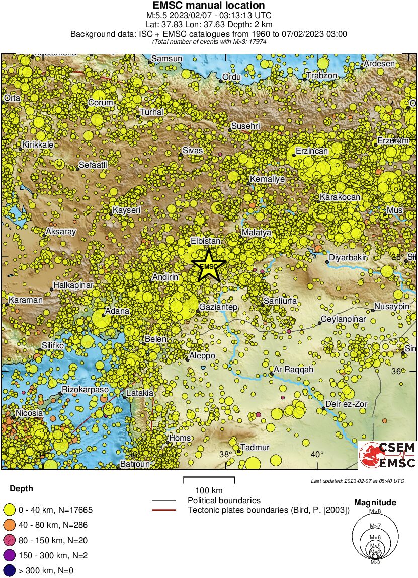 regional historical seismicity