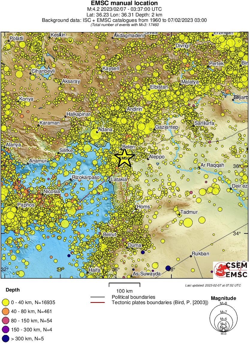 regional historical seismicity