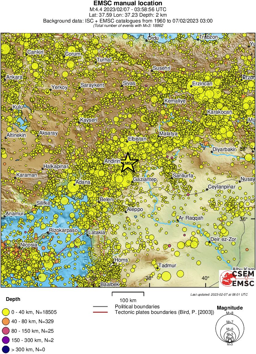 regional historical seismicity