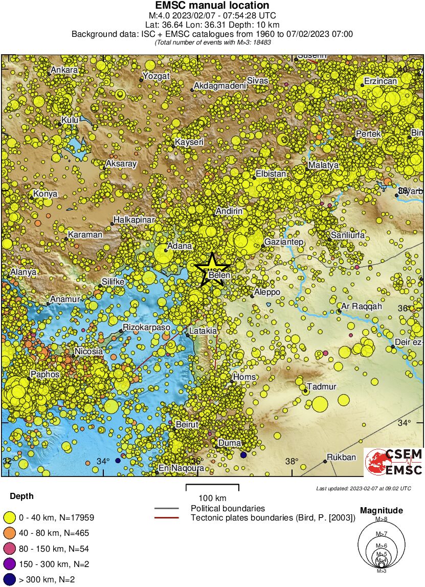 regional historical seismicity