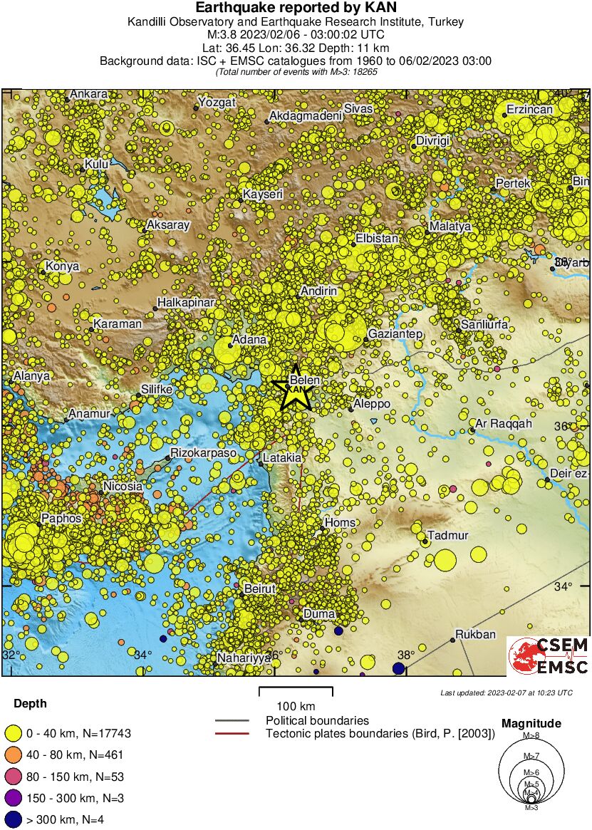 regional historical seismicity