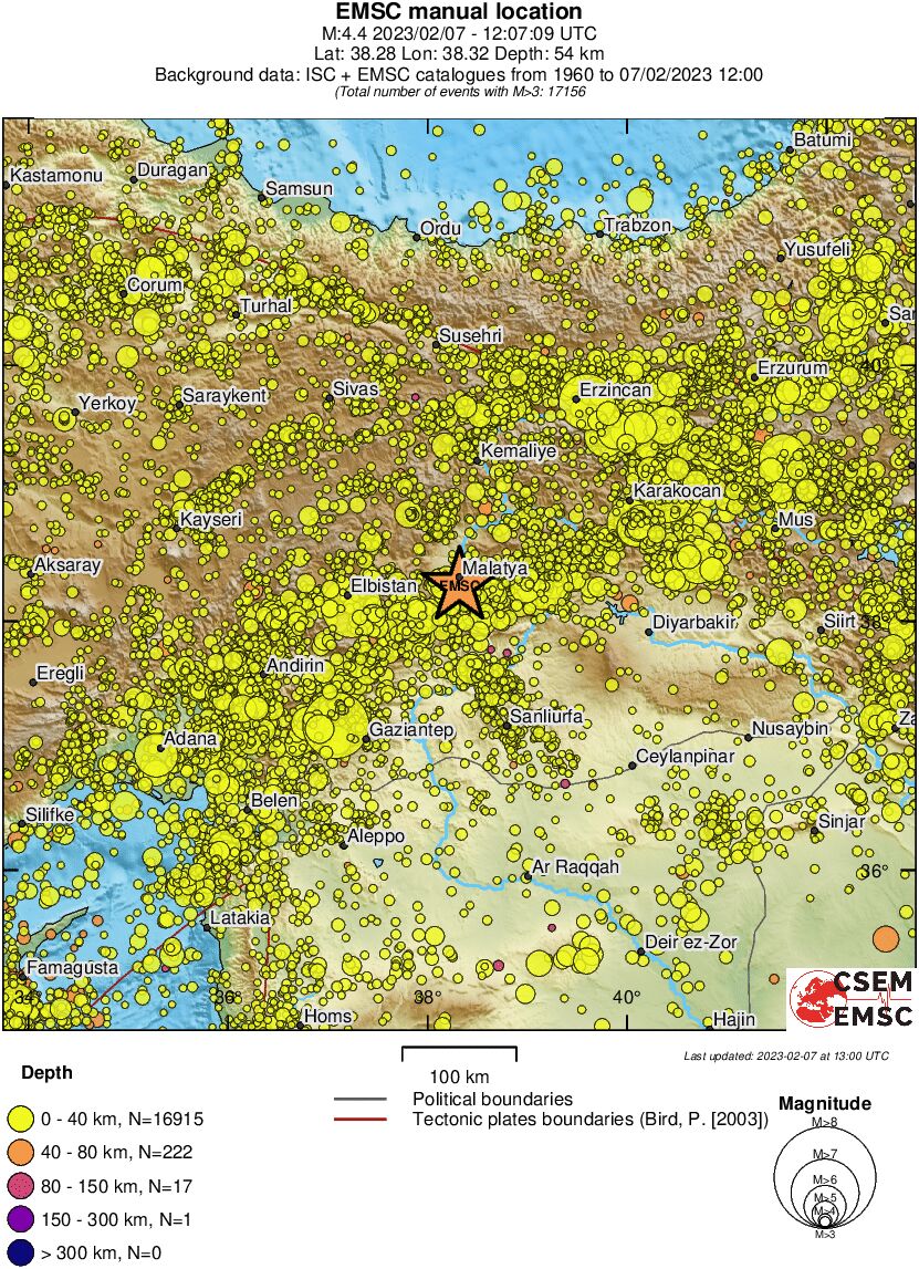 regional historical seismicity