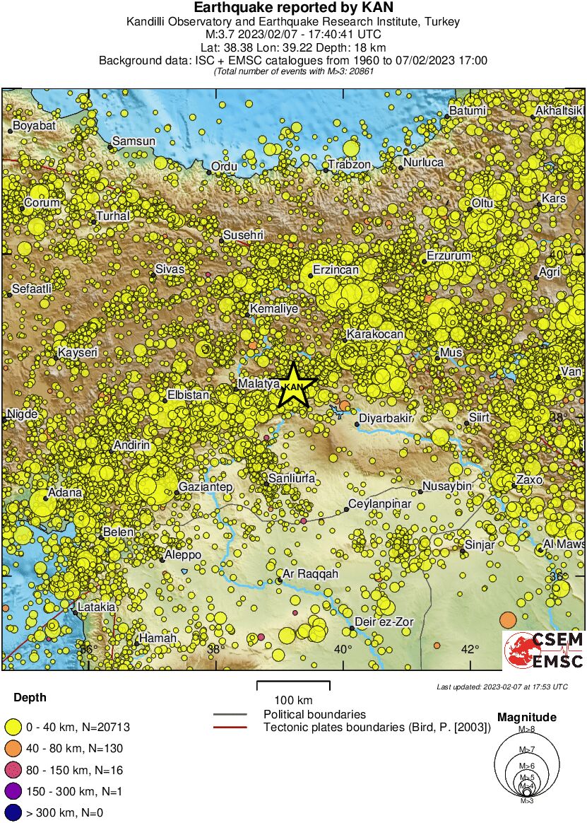 regional historical seismicity