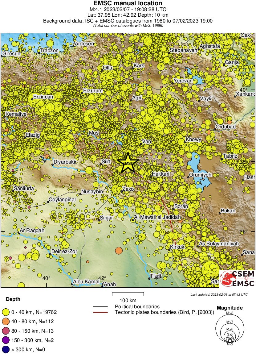 regional historical seismicity