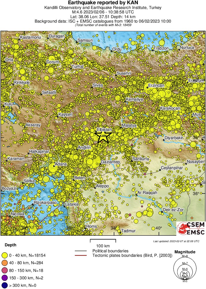 regional historical seismicity