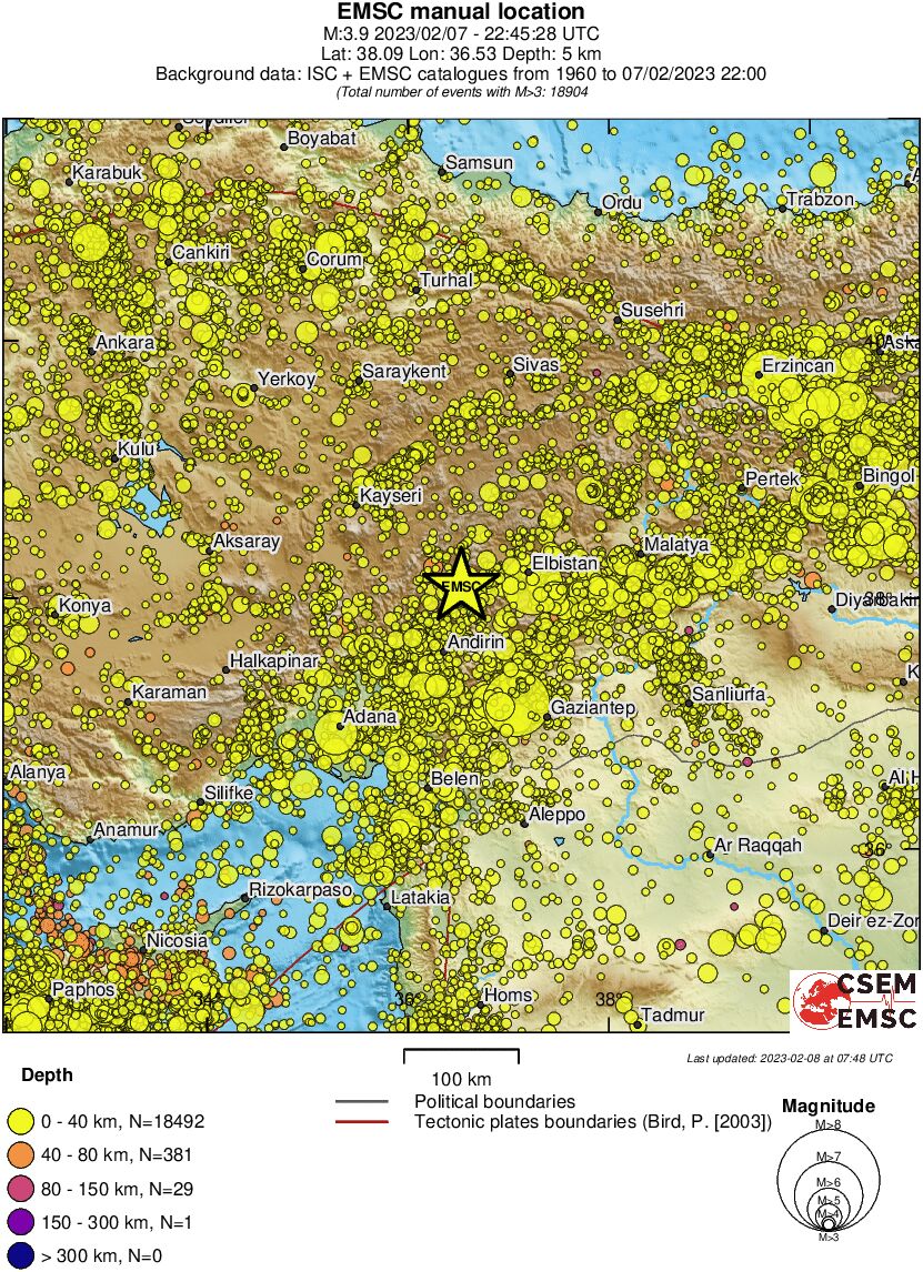 regional historical seismicity