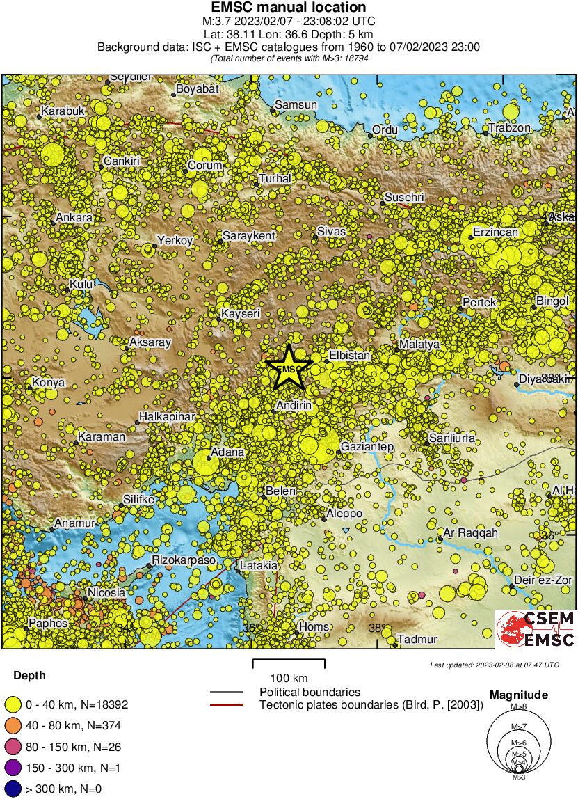 regional historical seismicity