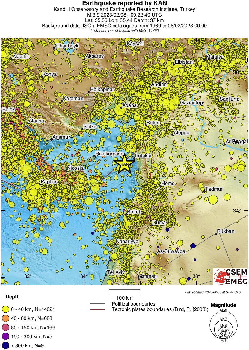 regional historical seismicity