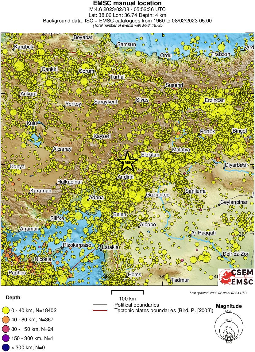 regional historical seismicity