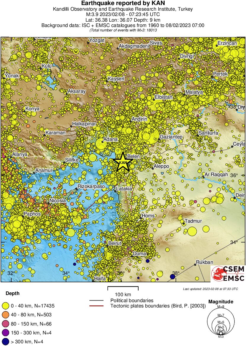 regional historical seismicity