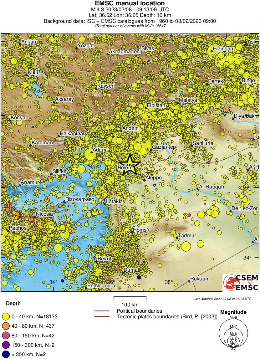 regional historical seismicity