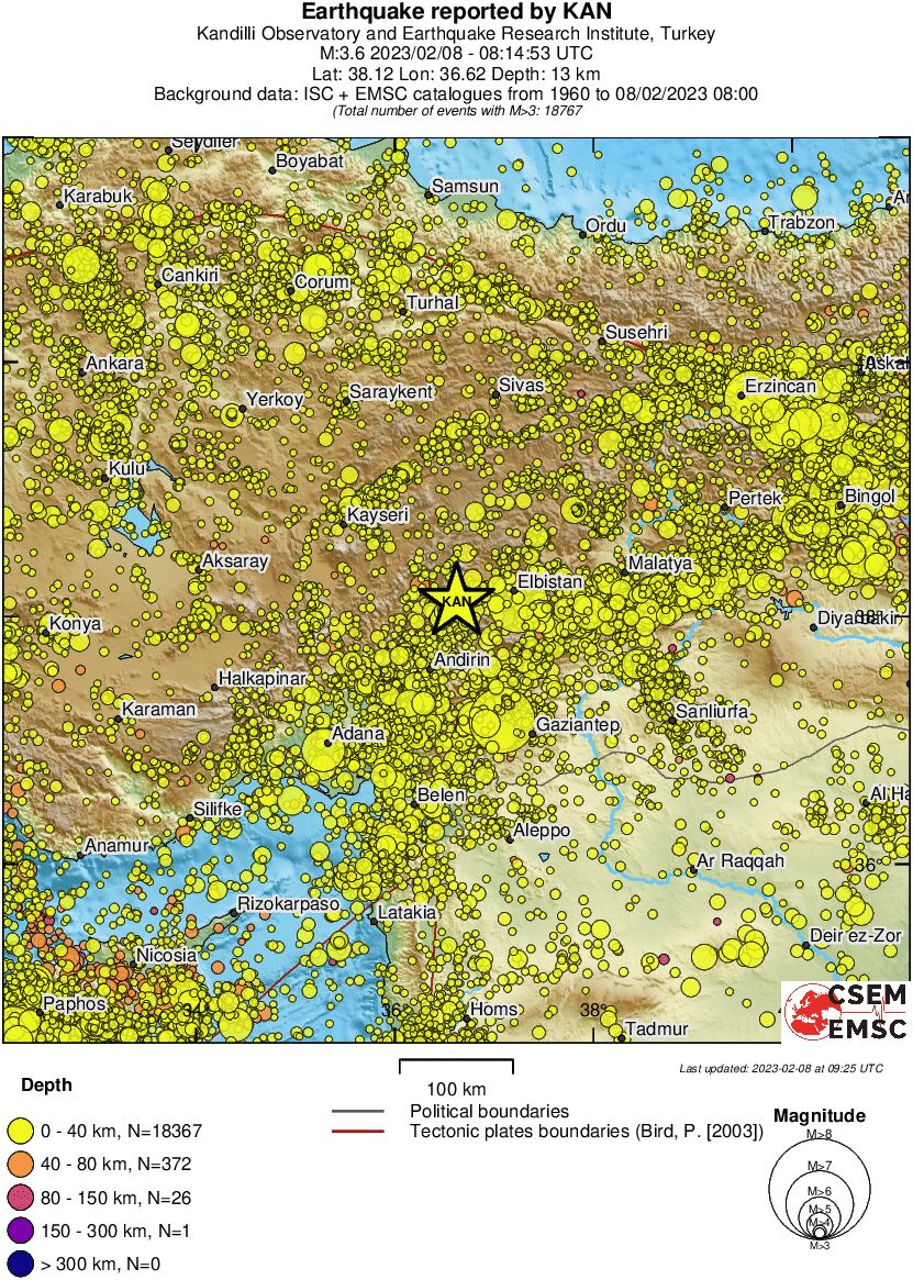 regional historical seismicity