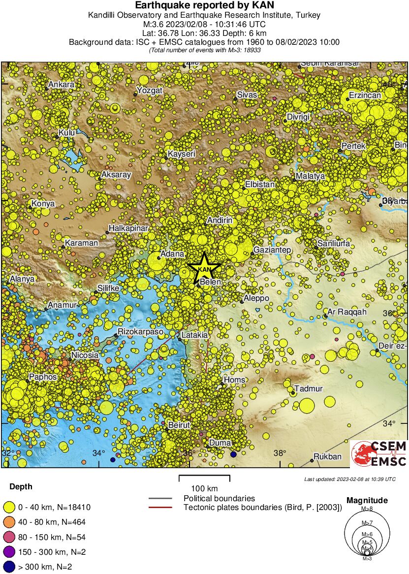 regional historical seismicity