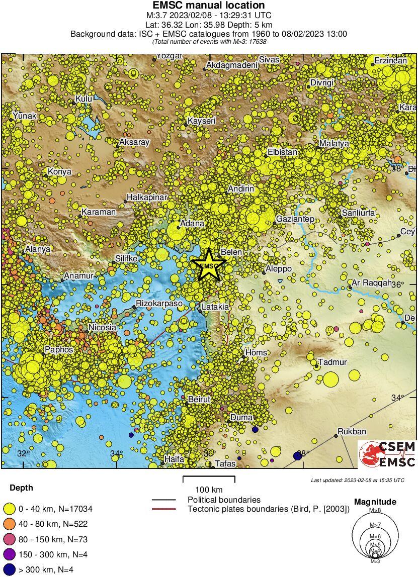 regional historical seismicity