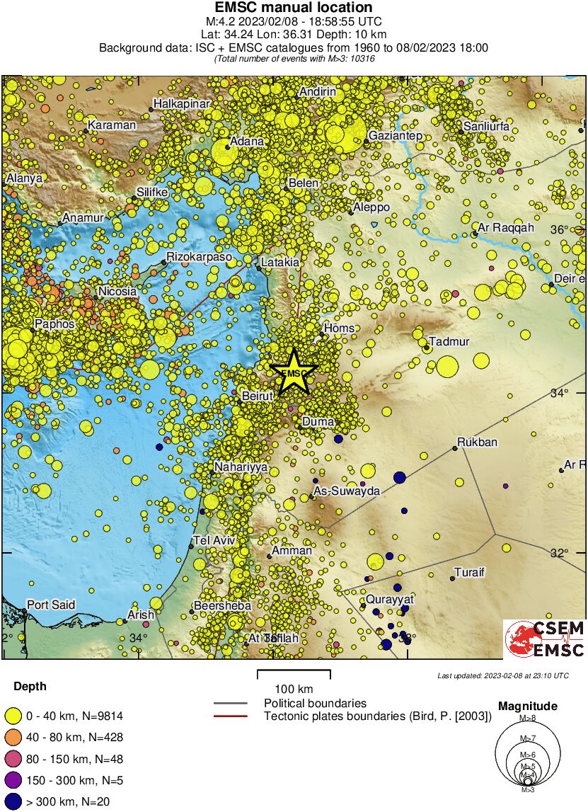 regional historical seismicity