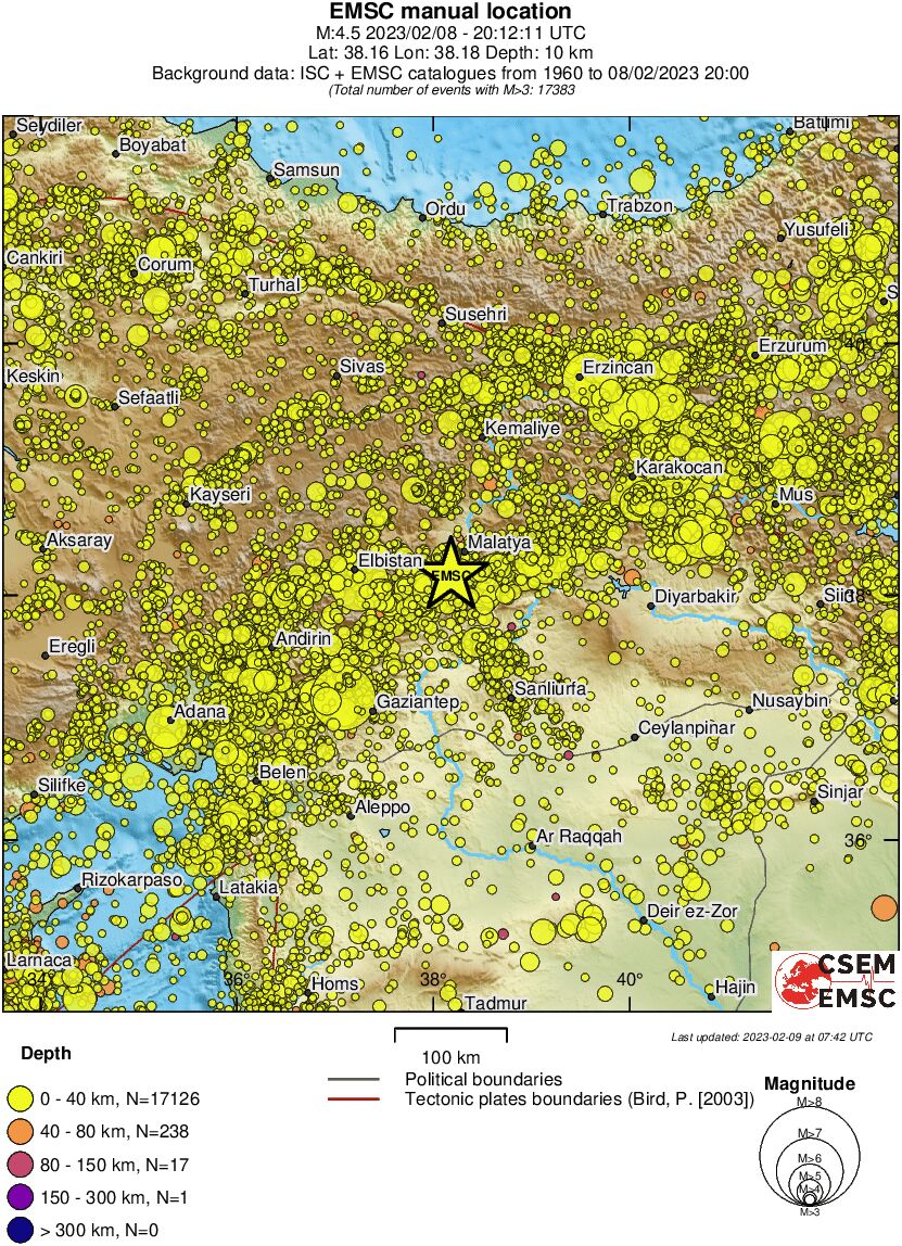 regional historical seismicity
