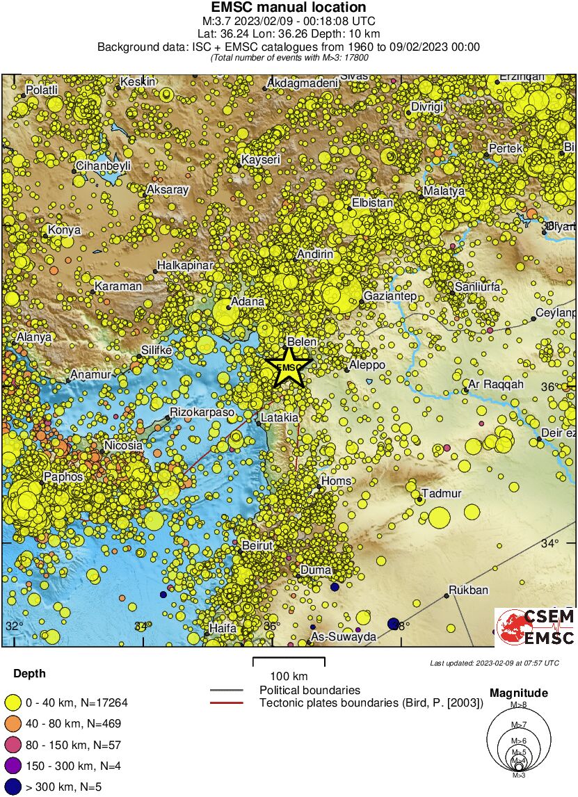 regional historical seismicity