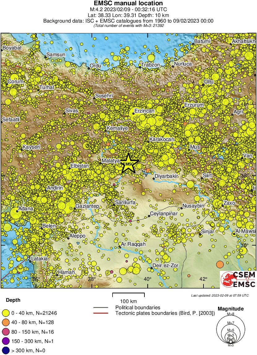 regional historical seismicity