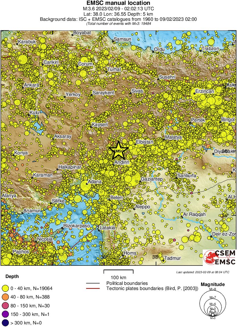 regional historical seismicity
