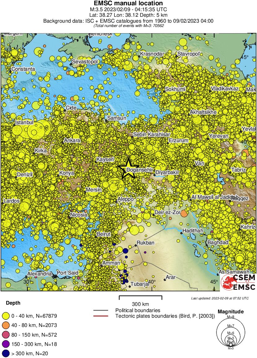 wide historical seismicity