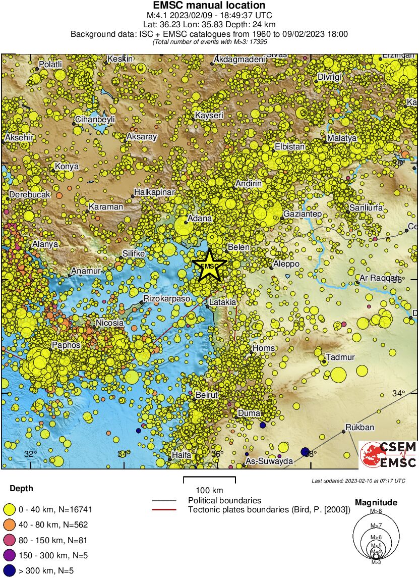 regional historical seismicity