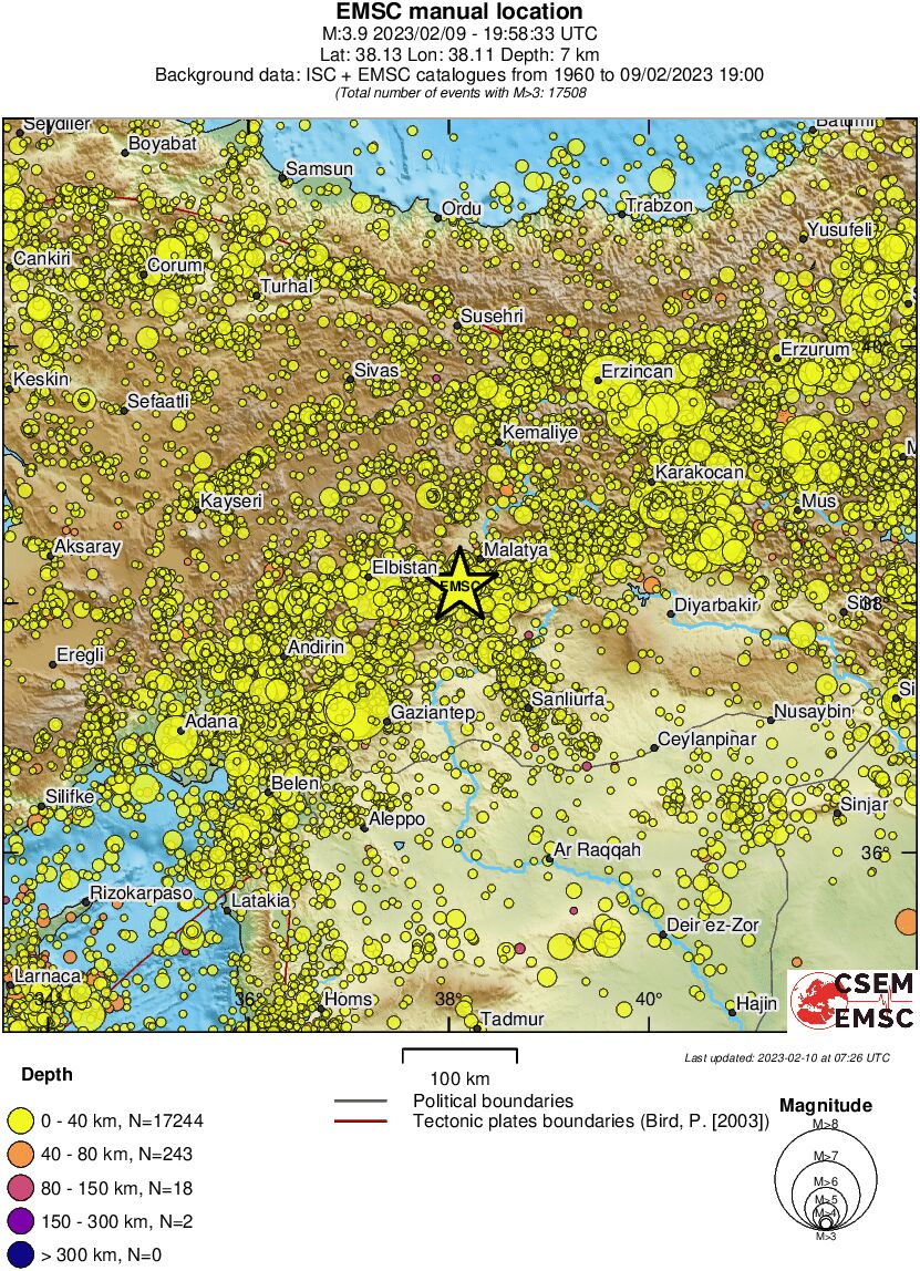 regional historical seismicity