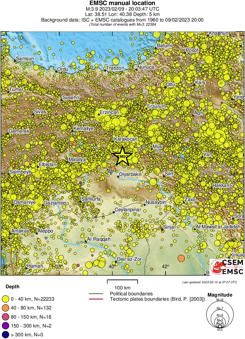 regional historical seismicity