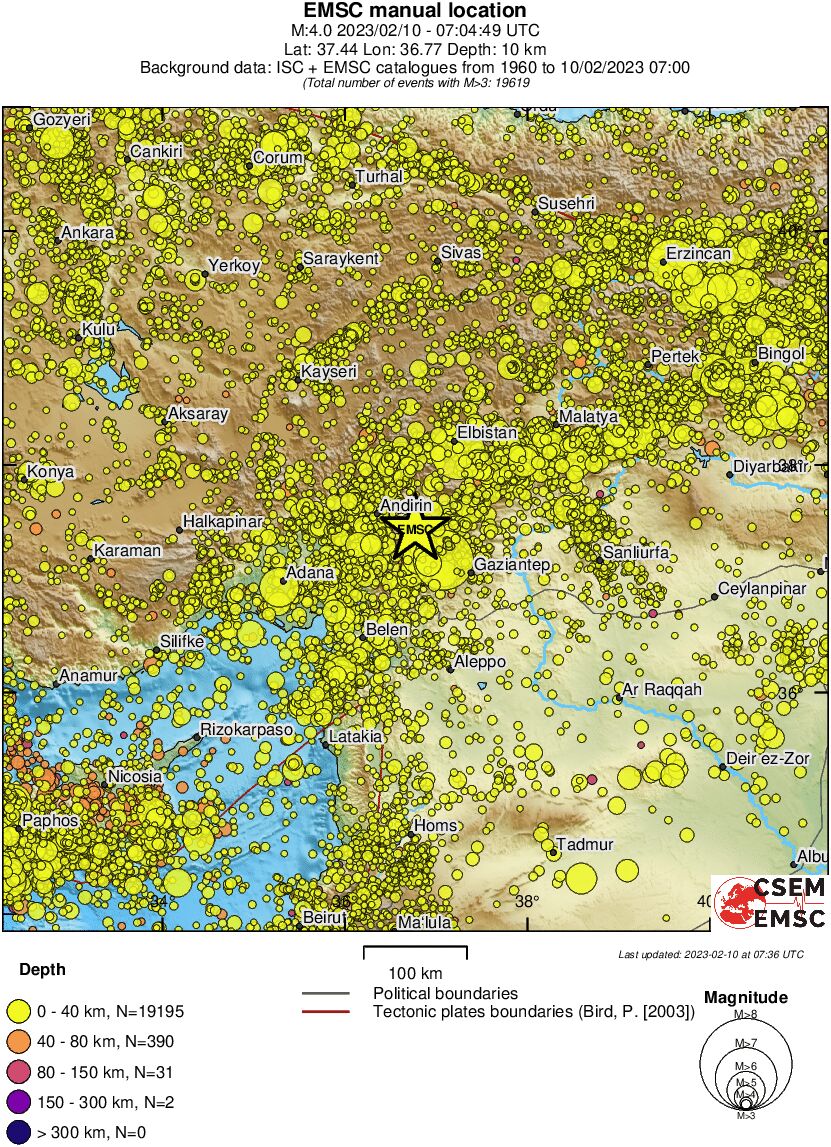 regional historical seismicity