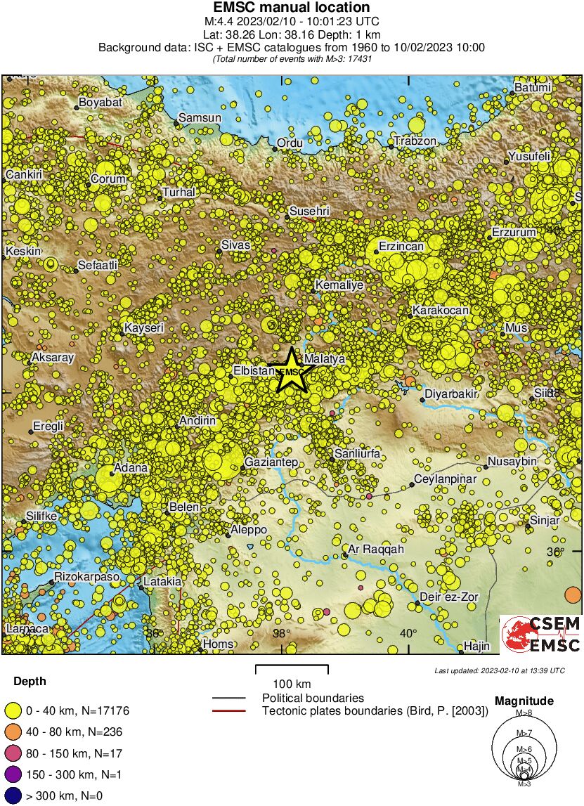 regional historical seismicity