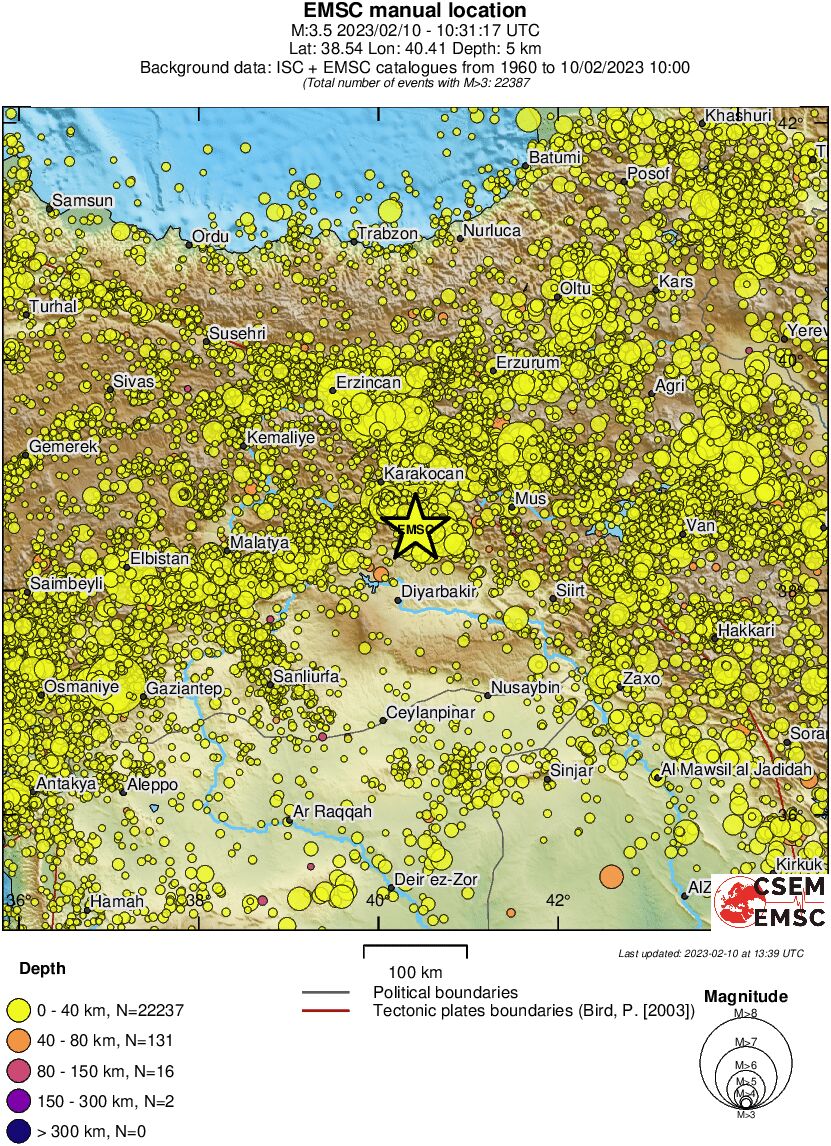 regional historical seismicity