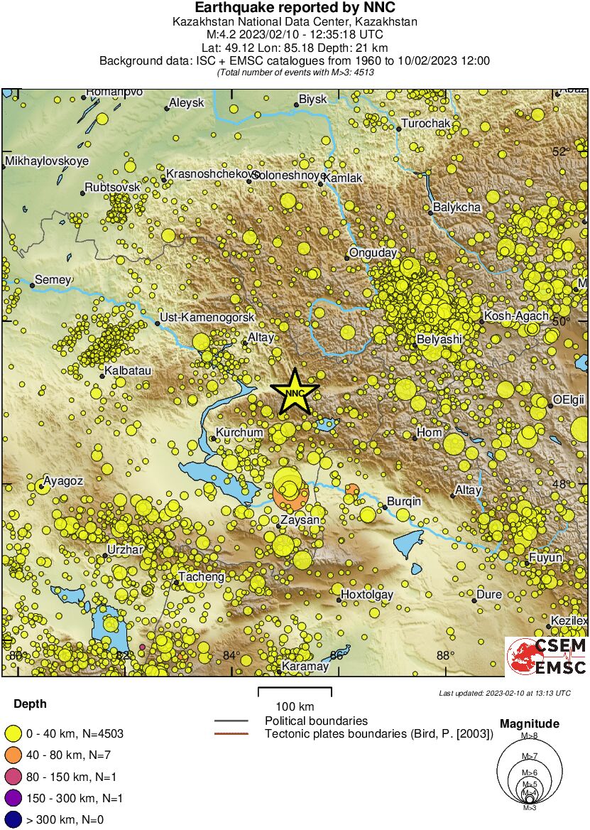regional historical seismicity
