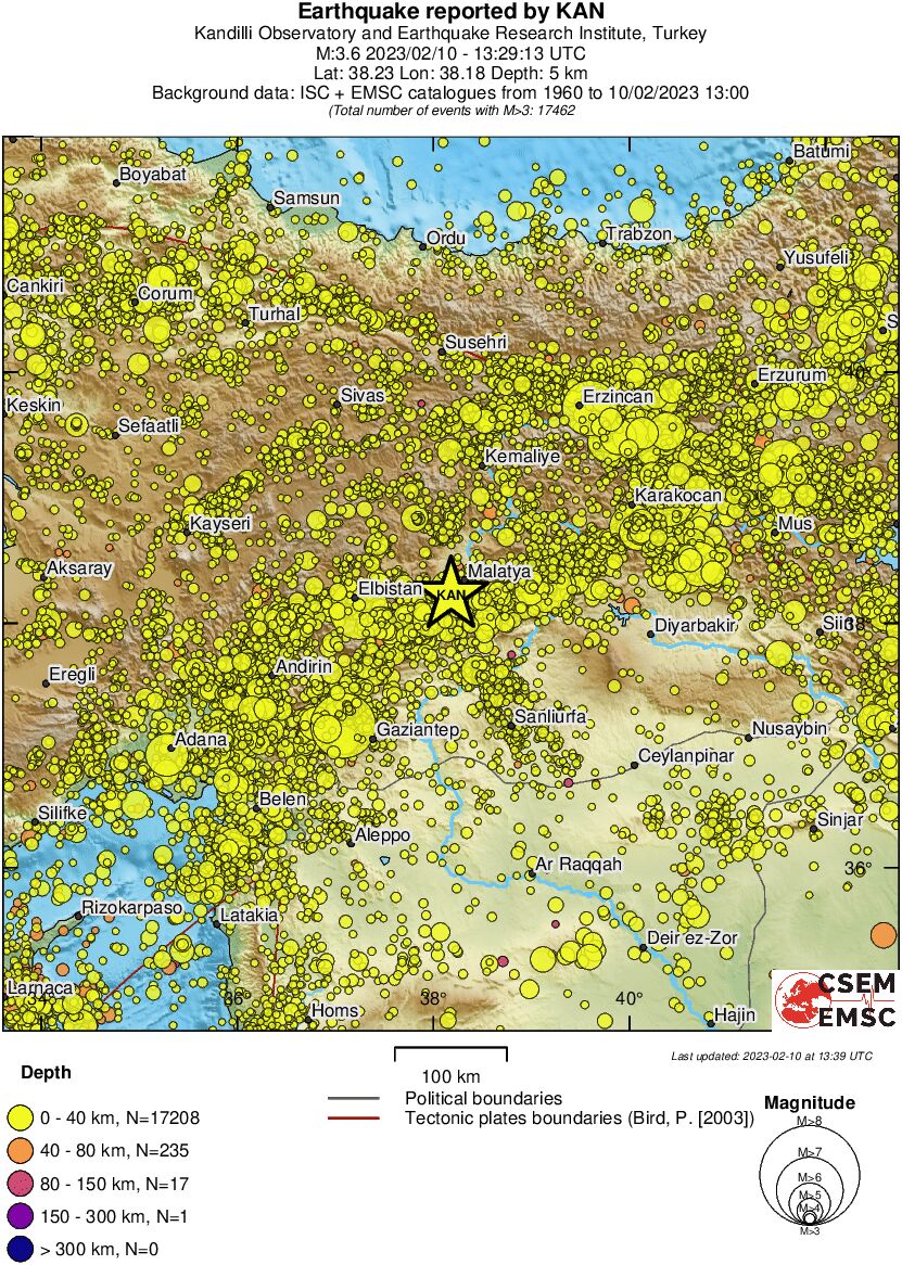 regional historical seismicity