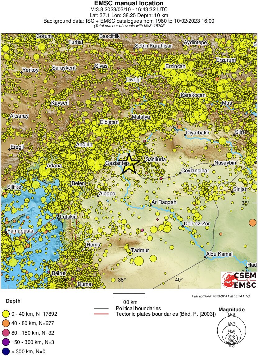 regional historical seismicity