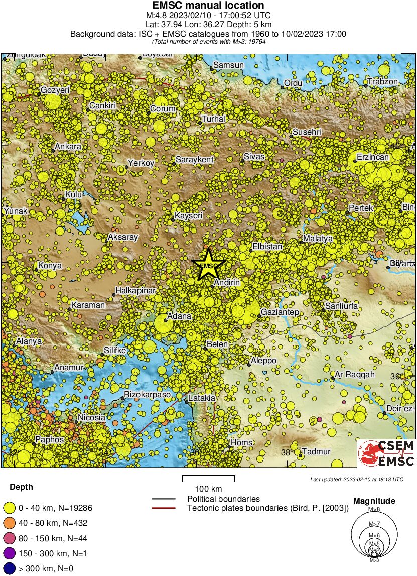 regional historical seismicity