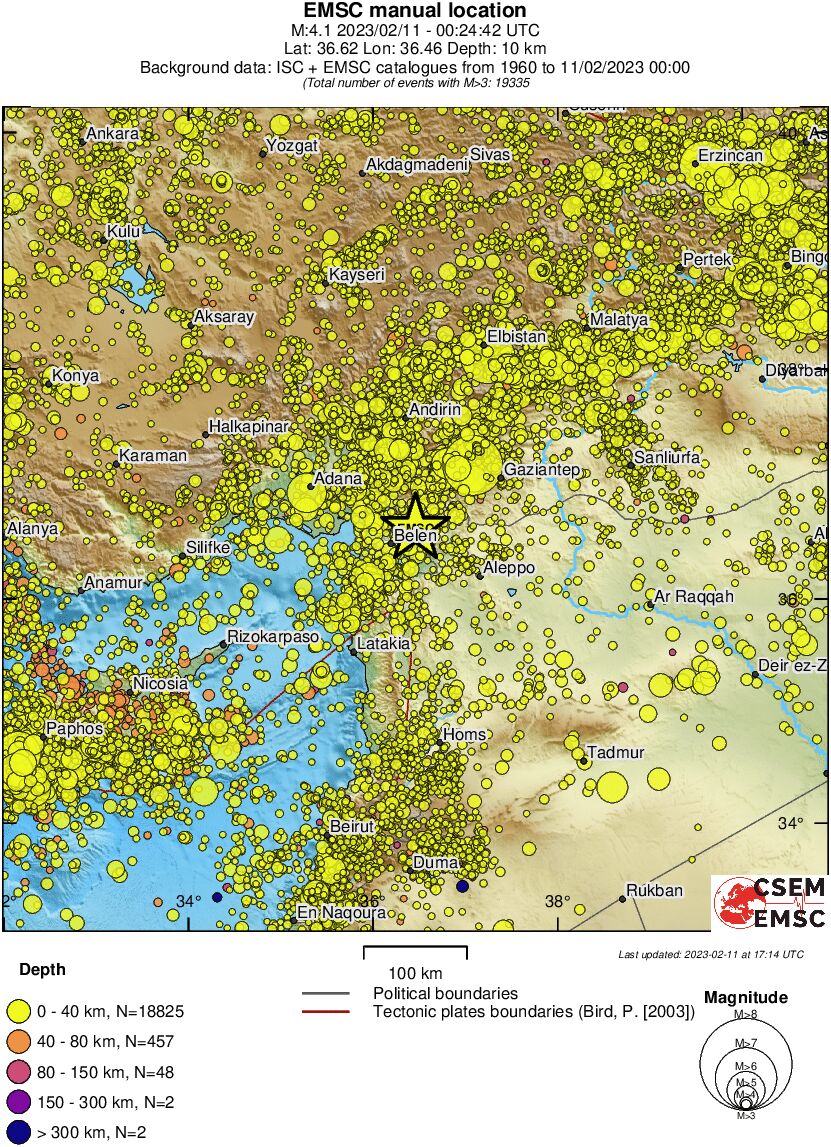 regional historical seismicity