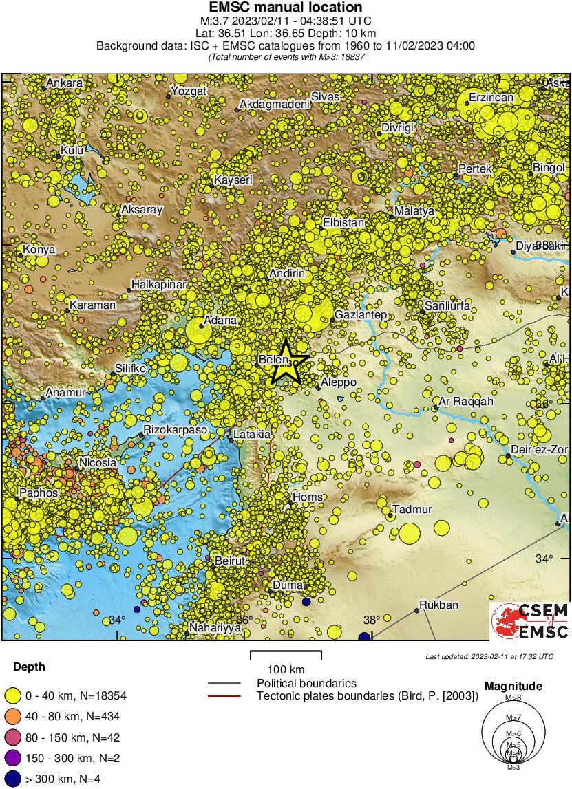 regional historical seismicity