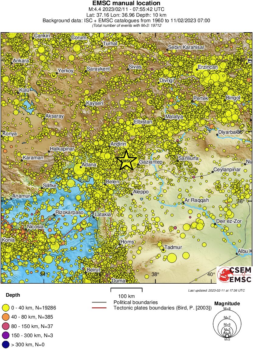 regional historical seismicity