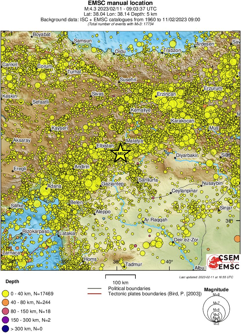 regional historical seismicity