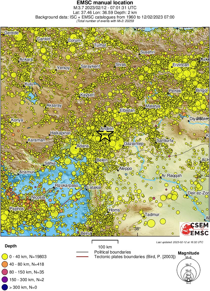 regional historical seismicity