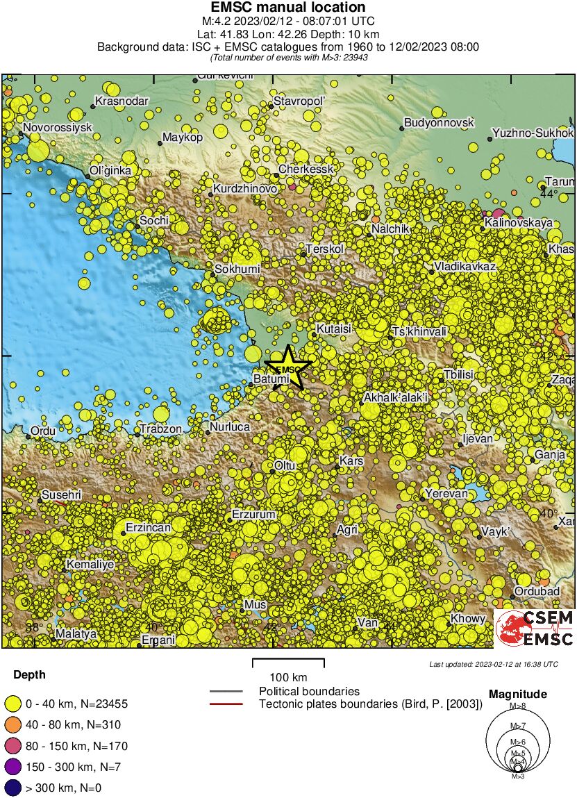 regional historical seismicity