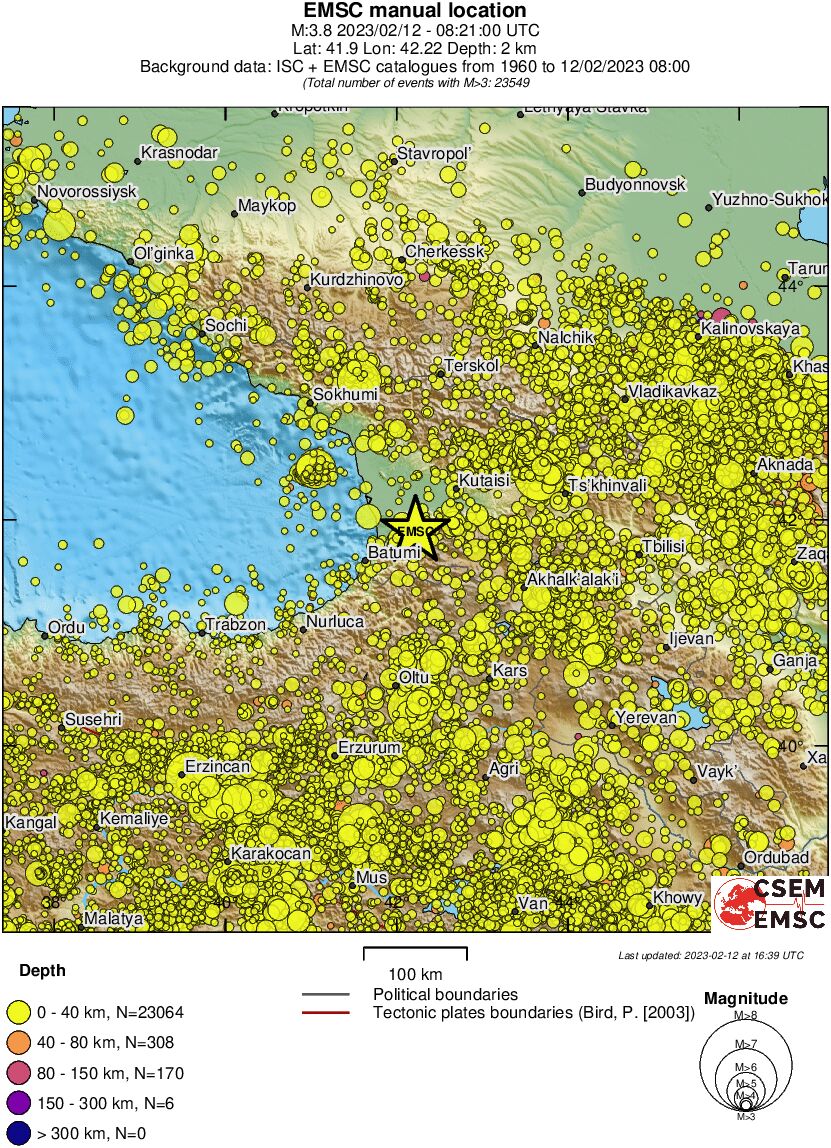 regional historical seismicity