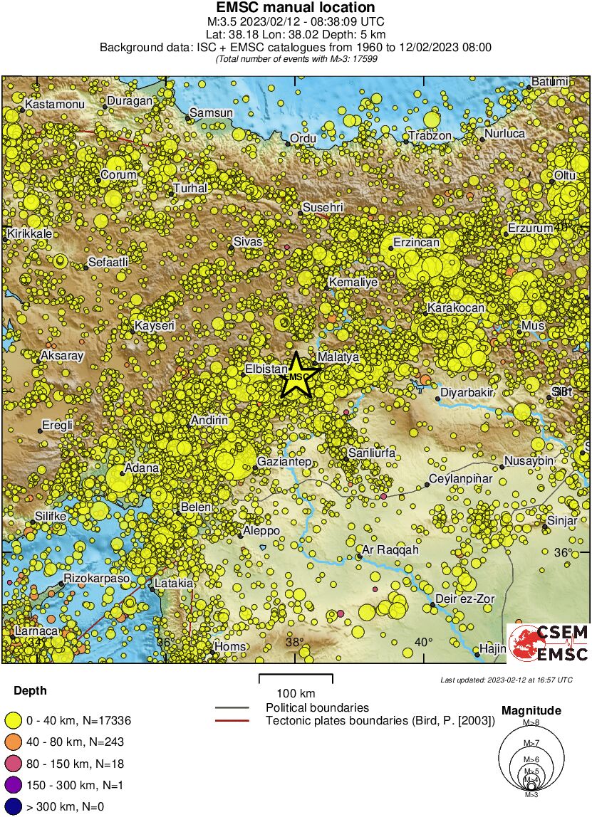 regional historical seismicity