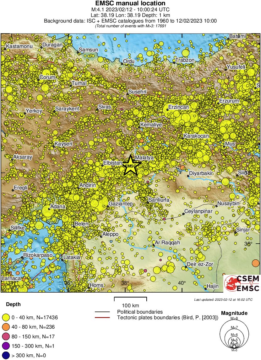 regional historical seismicity