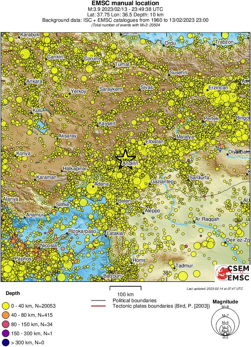 regional historical seismicity