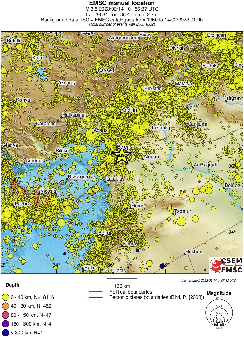 regional historical seismicity